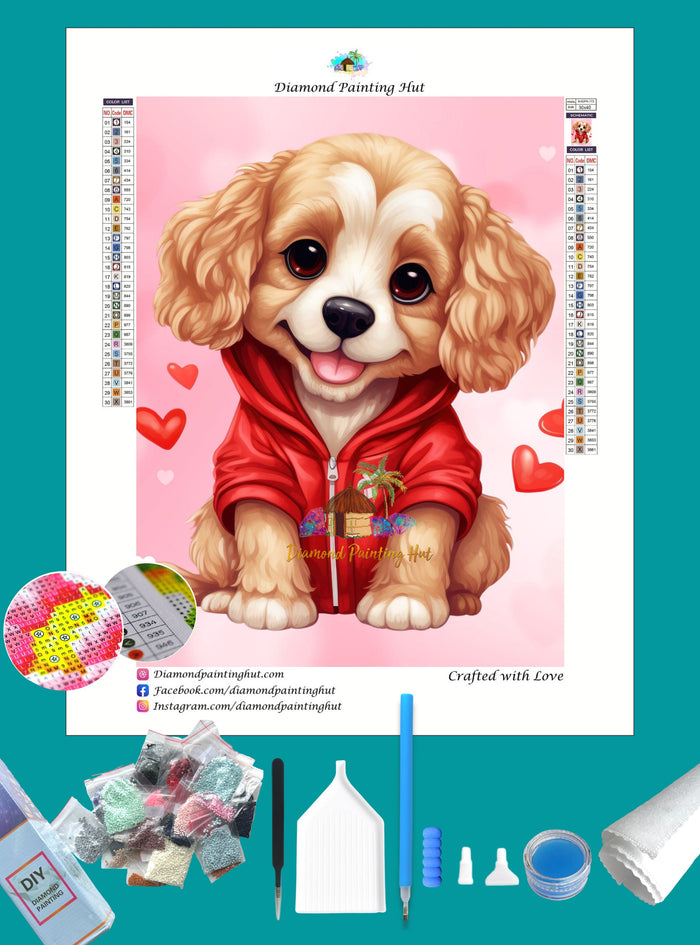 Cavalier King Charles Valentine's Diamond Painting