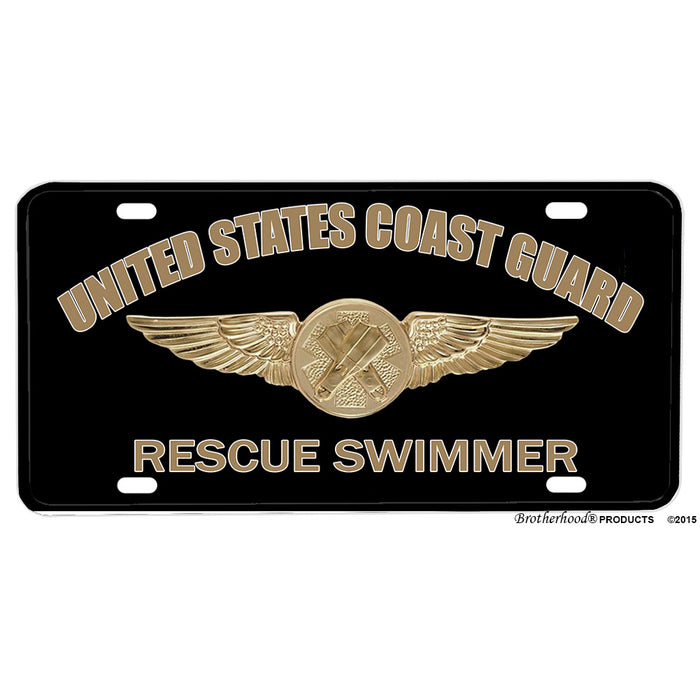 Coast Guard Rescue Swimmer Emblem License Plate