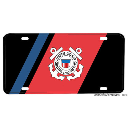 Coast Guard Twin Anchor Emblem License Plate