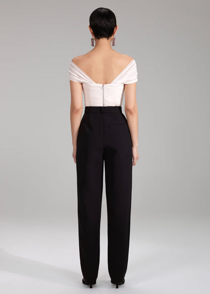 Cream Chiffon Top (White)