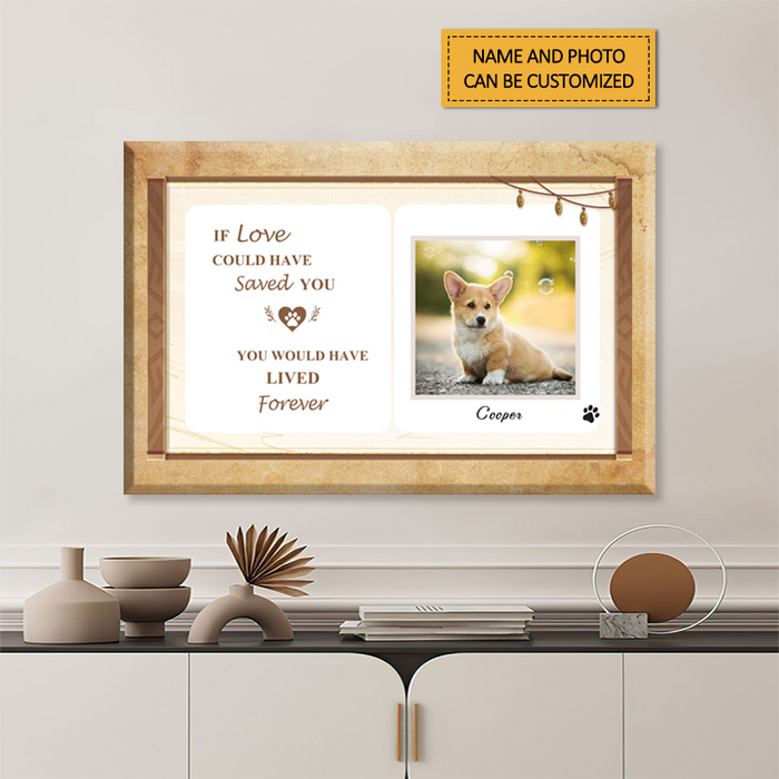 Custom Photo - Always On My Mind Forever In My Heart - Gift For Pet Lover - Personalized Custom Canvas