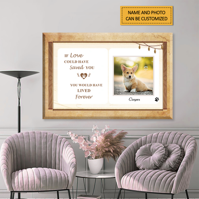 Custom Photo - Always On My Mind Forever In My Heart - Gift For Pet Lover - Personalized Custom Canvas