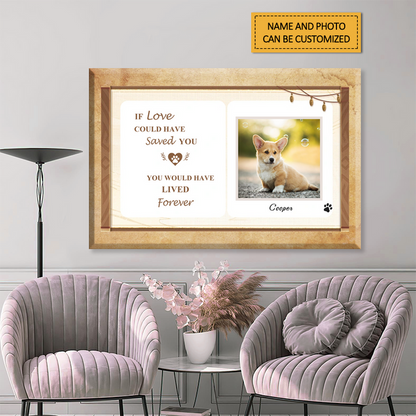 Custom Photo - Always On My Mind Forever In My Heart - Gift For Pet Lover - Personalized Custom Canvas
