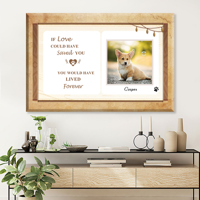 Custom Photo - Always On My Mind Forever In My Heart - Gift For Pet Lover - Personalized Custom Canvas