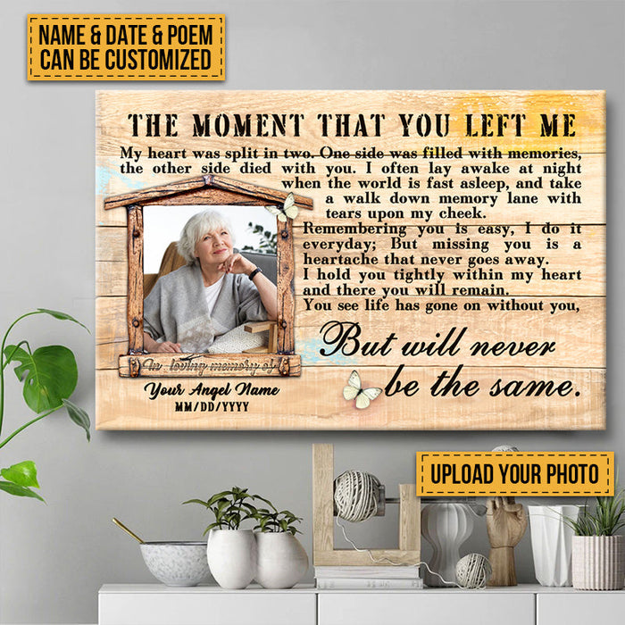 Custom Photo - As I Sit In Heaven You'll Be Taking One For Me - Personalized Custom Canvas - Memorial Canvas