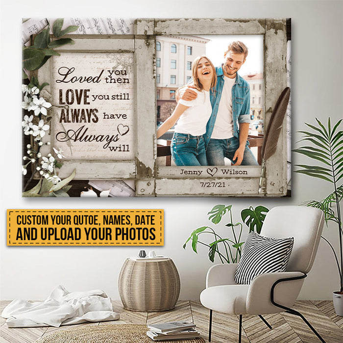 Custom Photo - God Knew My Heart Needed You - Couple Canvas - Personalized Custom Canvas