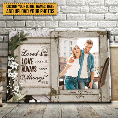 Custom Photo - God Knew My Heart Needed You - Couple Canvas - Personalized Custom Canvas