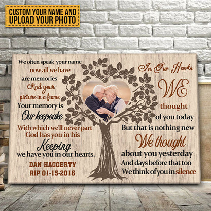 Custom Photo - We Often Speak Your Name Now All We Have Are Memories - Personalized Custom Canvas - Memorial Canvas