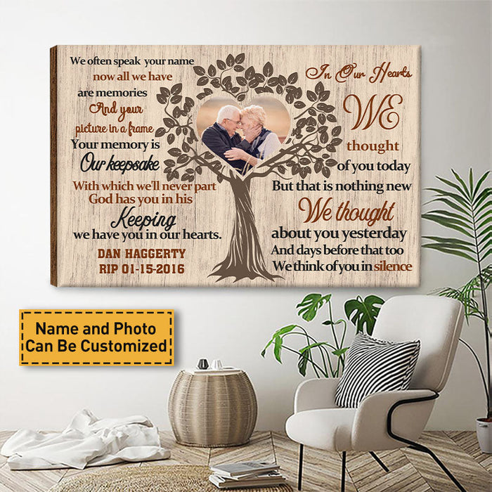 Custom Photo - We Often Speak Your Name Now All We Have Are Memories - Personalized Custom Canvas - Memorial Canvas