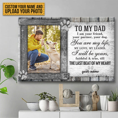 Custom Photo Dog Dad Father’s Day Gift Ideas Personalized Gift For Dog Dad Canvas Print