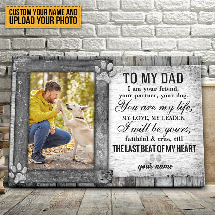 Custom Photo Dog Dad Father’s Day Gift Ideas Personalized Gift For Dog Dad Canvas Print