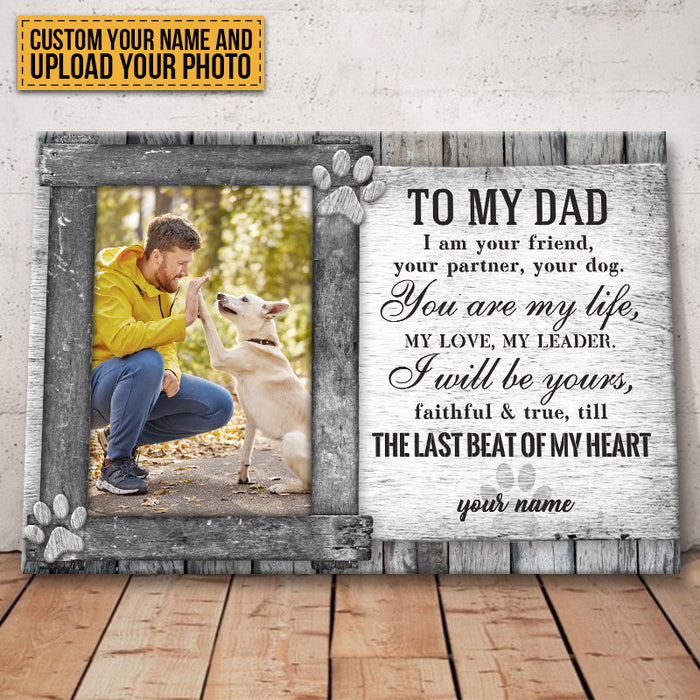 Custom Photo Dog Dad Father’s Day Gift Ideas Personalized Gift For Dog Dad Canvas Print