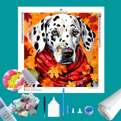 Dalmatian in Fall Diamond Painting