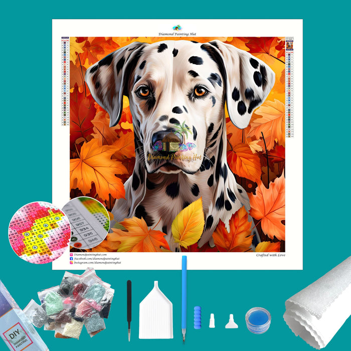 Dalmatian in Fall Diamond Painting