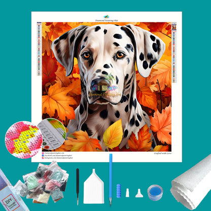 Dalmatian in Fall Diamond Painting