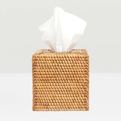 Tissue Box / Brown Rattan