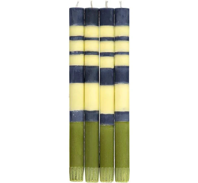 ABSTRACT Striped Olive, Indigo & Jasmine