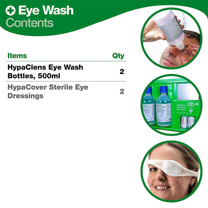 Eye Wash Station (2 x 500ml Eye Wash & 2 x Eye Pads)
