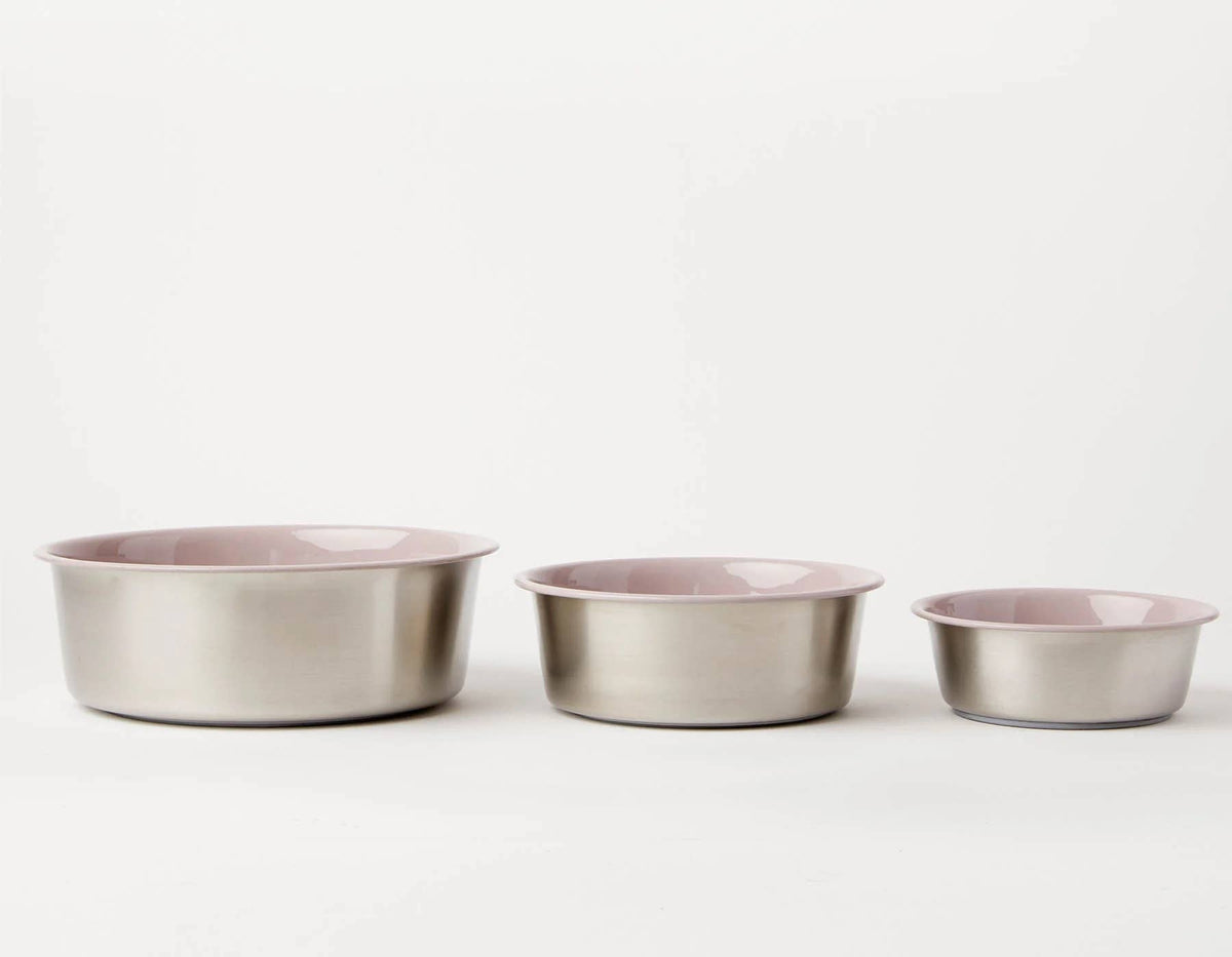 Jax & Bones Bone Slow Feeder Bowl Pink Small