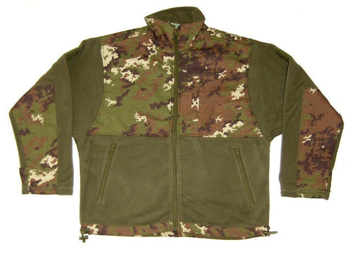 Fleece jakke, Vegato i grøn camouflagefarve