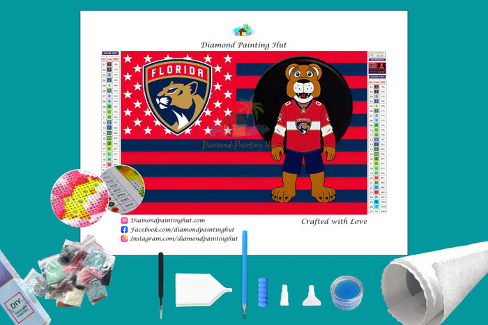 Florida NHL Mascot Flag Diamond Painting-Diamond Painting Hut