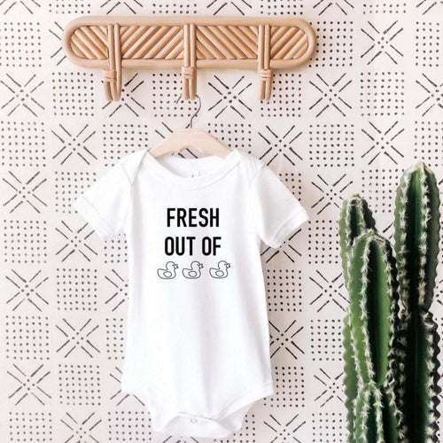 Fresh Out of Ducks Infant Bodysuit or Toddler T-Shirt Salt and Sparkle