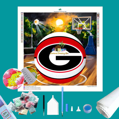 Georgia Basketball Diamond Painting