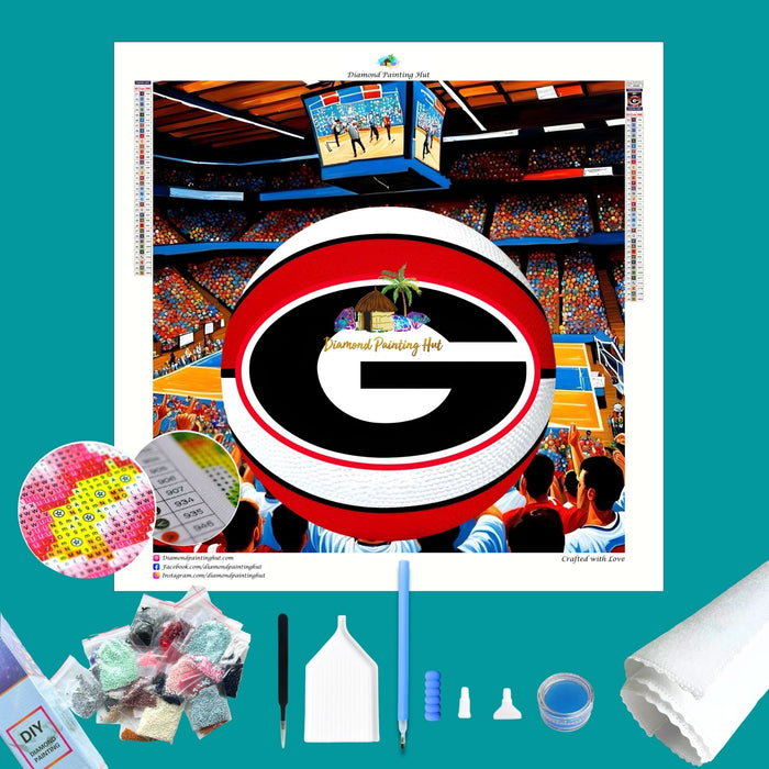 Georgia Basketball Diamond Painting