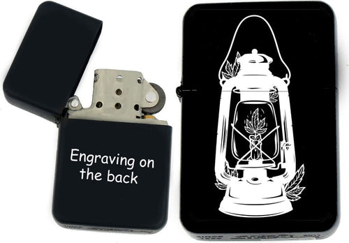 GIFTS INFINITY - Personalized Leaf Collection Windproof Lighters – Black Matt (WD-5)