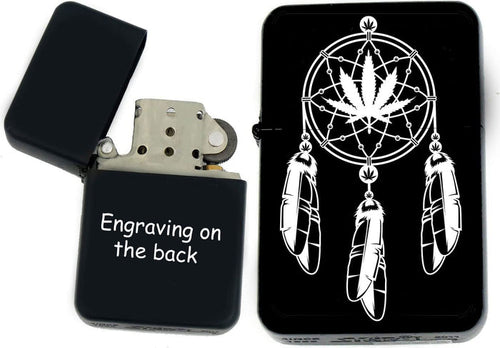 GIFTS INFINITY - Personalized Leaf Collection Windproof Lighters – Black Matt (WD-9)