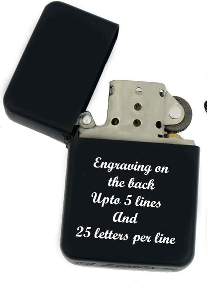 GIFTS INFINITY-Personalized Birthday Zodiac Signs Windproof Lighters-Black Matt (Virgo 1)