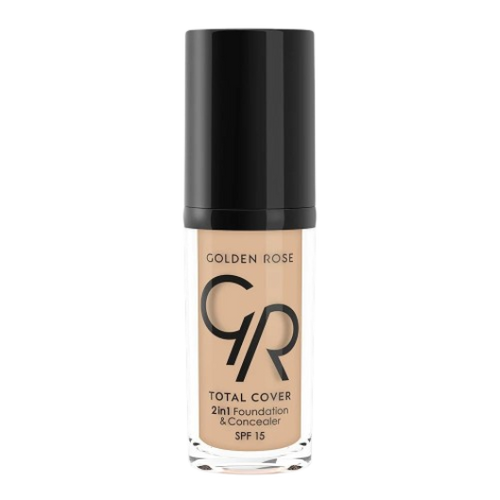 Golden Rose Total Cover 2in1 Foundation & Concealer Spf15 05 Cool Sand 30Ml