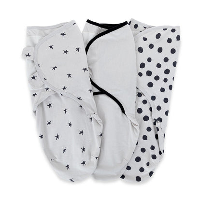 Grey Abstract Adjustable Swaddle Blanket | 3 Pack