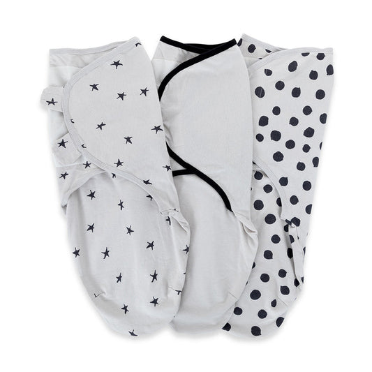 Grey Abstract Adjustable Swaddle Blanket | 3 Pack
