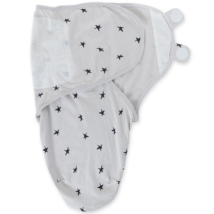 Grey stars Adjustable Swaddle Blanket