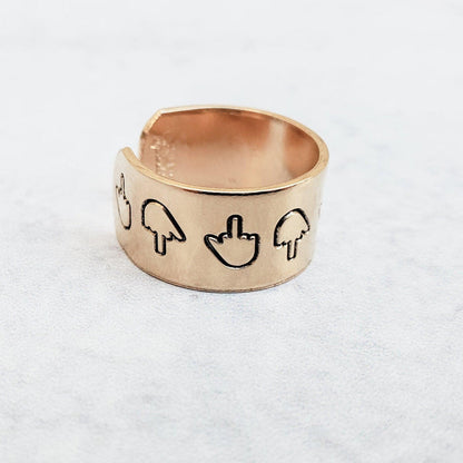 Hanukkah Middle Finger Ring Salt and Sparkle