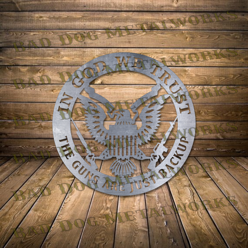 In God We Trust, The Guns Are Just Backup - Dxf and Svg