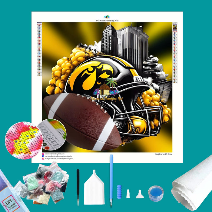 Iowa Football Helmet Diamond Painting