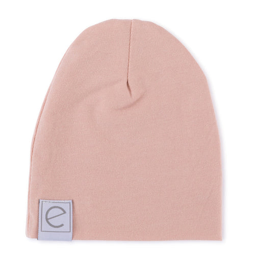 Jersey Cotton Beanie Hat - Blush Pink