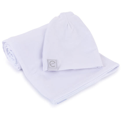 Jersey Cotton Beanie Hat - White