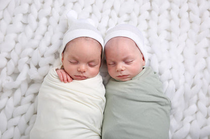 Jersey Knit Cotton Swaddle and Beanie