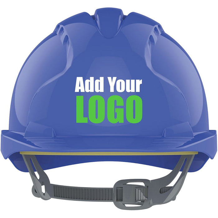 JSP EVO2 Custom Printed Safety Helmet - Vented Slip Ratchet Mid Peak