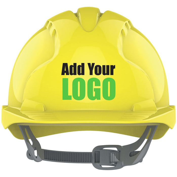JSP EVO2 Custom Printed Safety Helmet - Vented Slip Ratchet Mid Peak