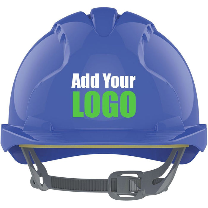 JSP EVO3 Custom Printed Safety Helmet - Vented Slip Ratchet Mid Peak