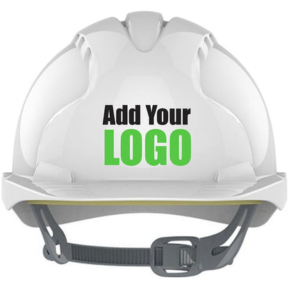 JSP EVO3 Custom Printed Safety Helmet - Vented Slip Ratchet Mid Peak