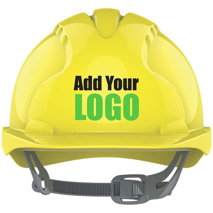 JSP EVO3 Custom Printed Safety Helmet - Vented Slip Ratchet Mid Peak