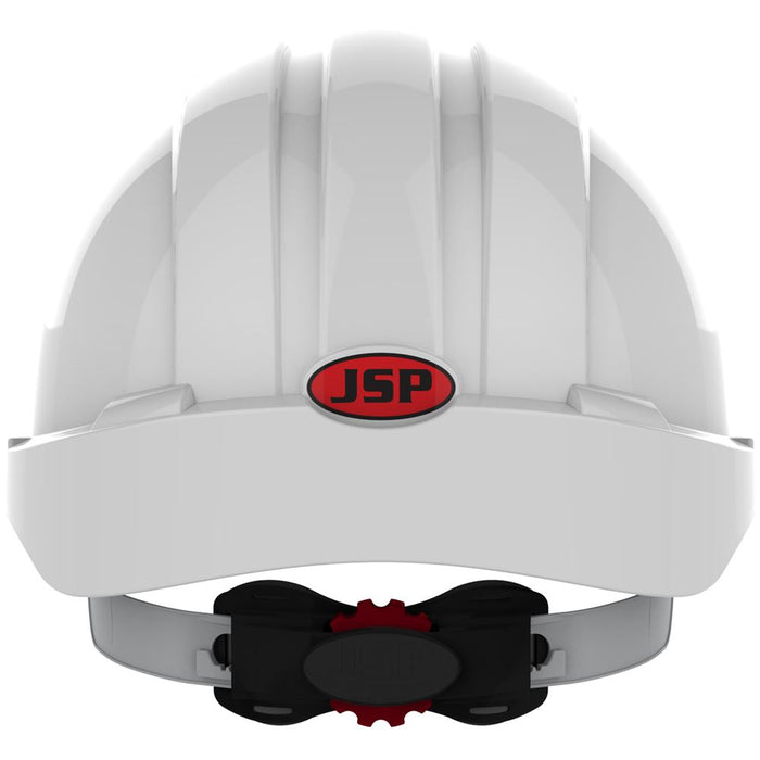 JSP EVO3 Short Peak Safety Helmet - Vented Wheel Ratchet Micro Peak