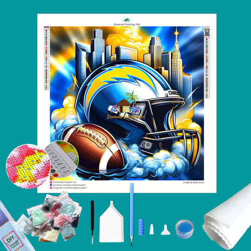 Los Angeles Chargers NFL Helmet Diamond Painting