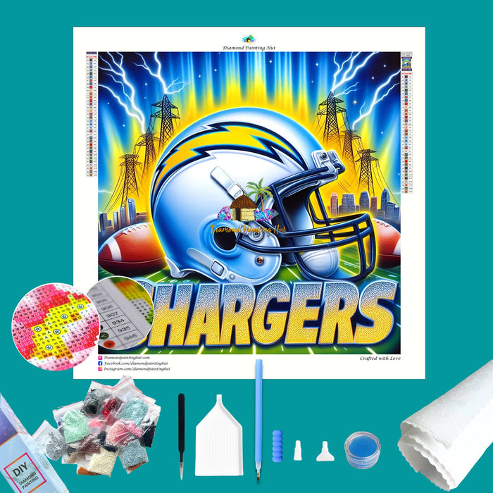 Los Angeles Chargers NFL Helmet Diamond Painting2