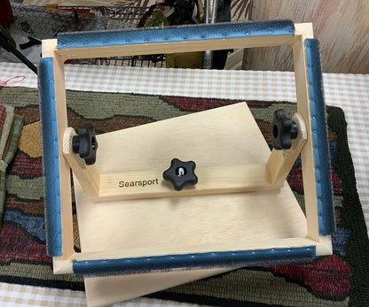 Learn to Rug Hook with a Gripper Frame